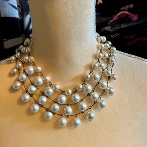 NWOT!  Lee Angel multi strand statement pearl necklace.  Never worn!